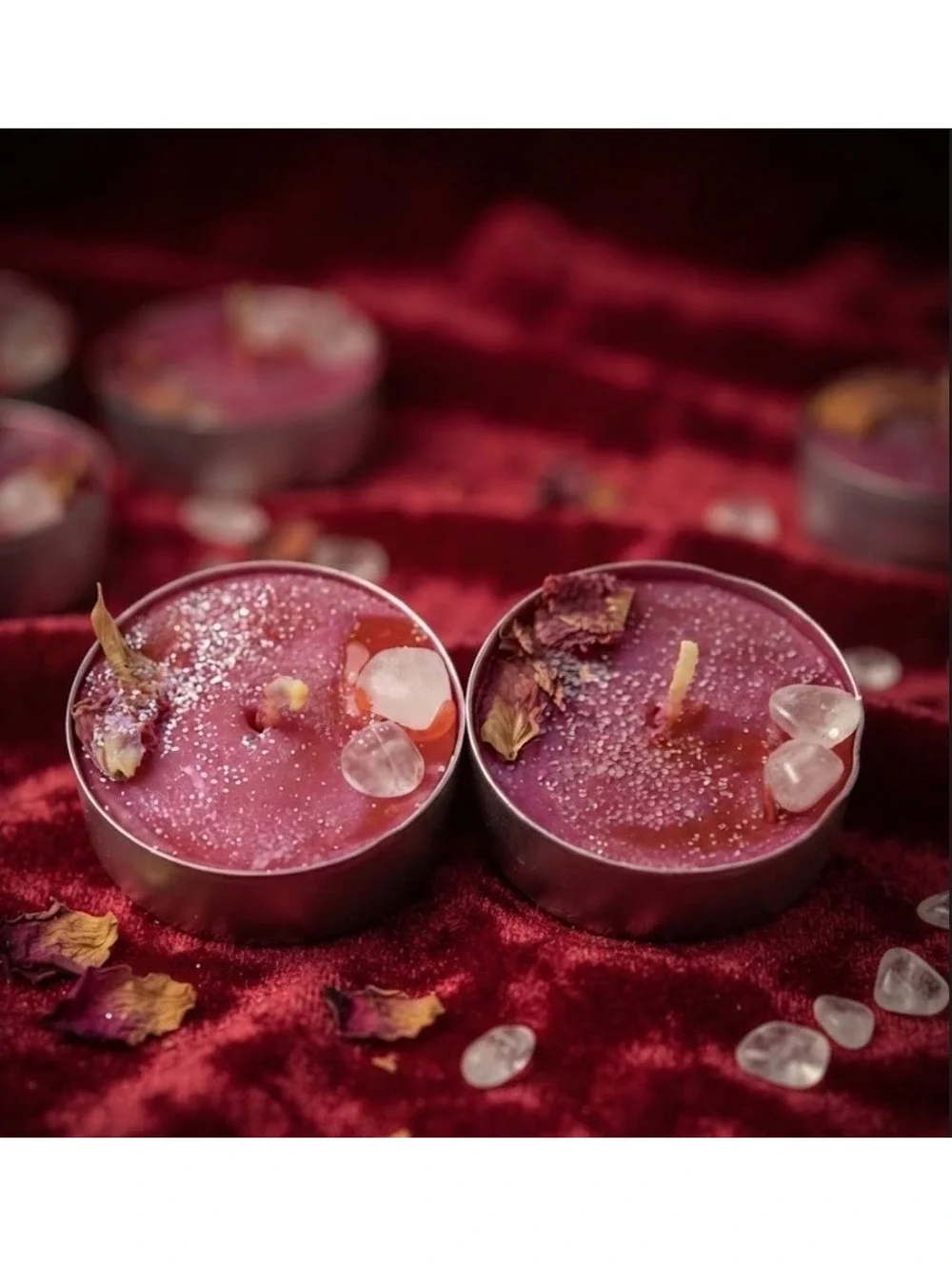 Rose Quartz Tea-light Candles